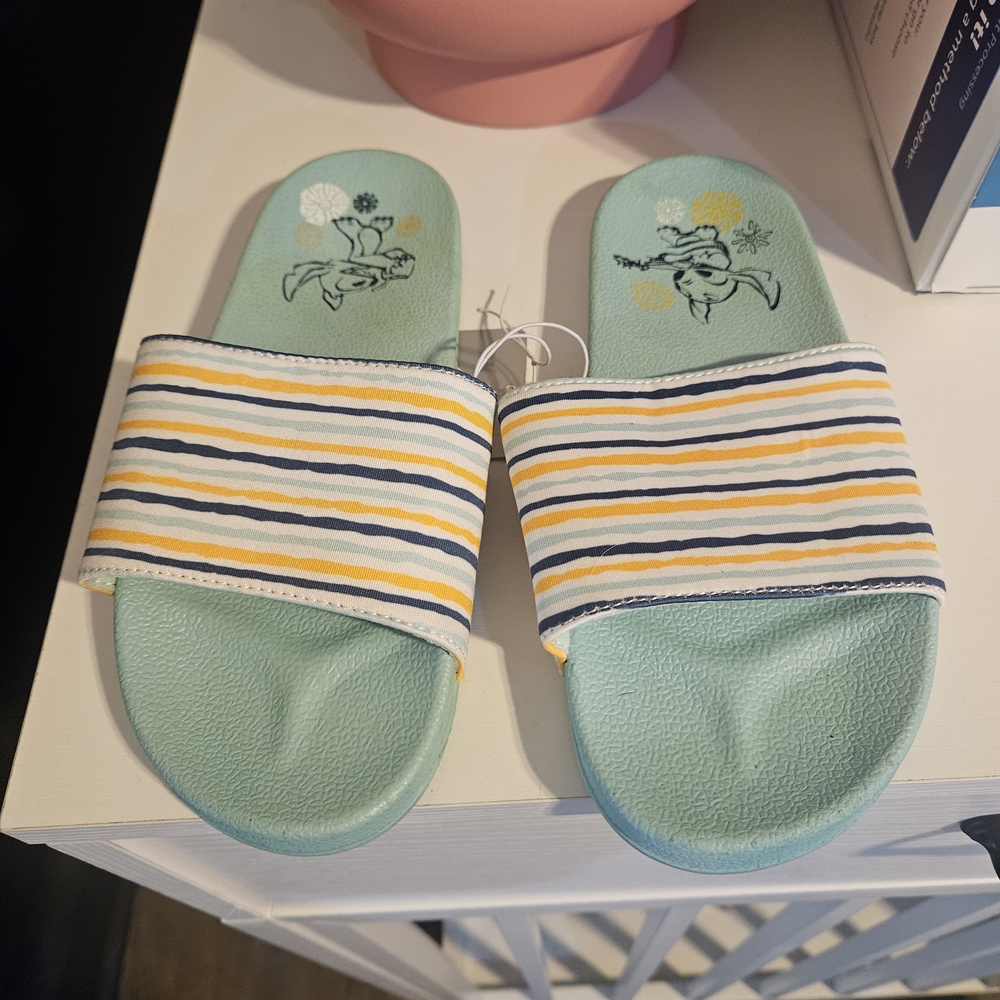 Kids Striped Slide Sandals